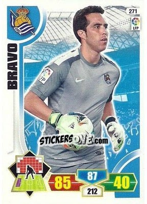Sticker Claudio Bravo - Liga BBVA 2013-2014. Adrenalyn XL n. 271 - Panini