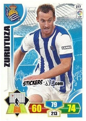 Sticker Zurutuza - Liga BBVA 2013-2014. Adrenalyn XL n. 277 - Panini