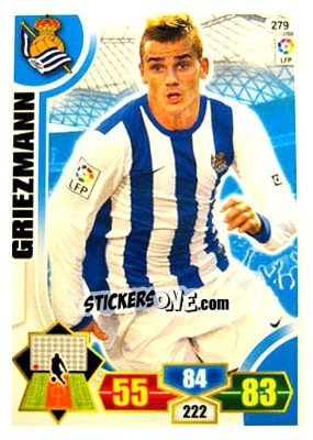 Sticker Griezmann - Liga BBVA 2013-2014. Adrenalyn XL n. 279 - Panini