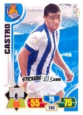 Sticker Castro - Liga BBVA 2013-2014. Adrenalyn XL n. 287 - Panini