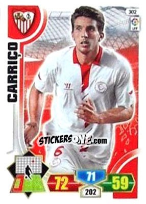 Sticker Carriço - Liga BBVA 2013-2014. Adrenalyn XL n. 302 - Panini