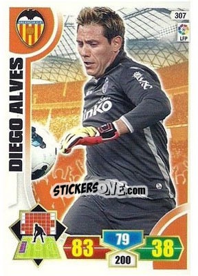 Sticker Diego Alves - Liga BBVA 2013-2014. Adrenalyn XL n. 307 - Panini