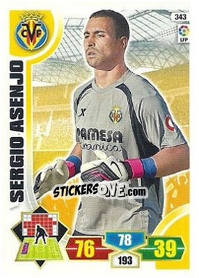 Sticker Sergio Asenjo - Liga BBVA 2013-2014. Adrenalyn XL n. 343 - Panini