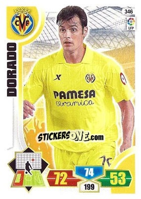 Sticker Dorado - Liga BBVA 2013-2014. Adrenalyn XL n. 346 - Panini