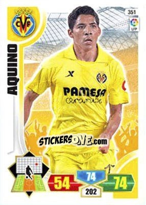 Sticker Aquino - Liga BBVA 2013-2014. Adrenalyn XL n. 351 - Panini