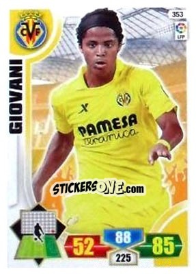 Sticker Giovani Dos Santos - Liga BBVA 2013-2014. Adrenalyn XL n. 353 - Panini