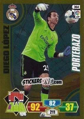 Cromo Diego Lopez - Liga BBVA 2013-2014. Adrenalyn XL n. 364 - Panini