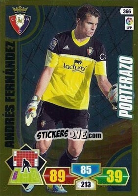 Sticker Andrés Fernández - Liga BBVA 2013-2014. Adrenalyn XL - Panini