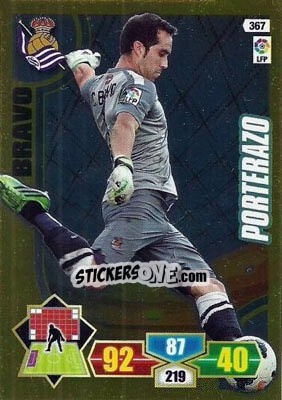 Sticker Claudio Bravo - Liga BBVA 2013-2014. Adrenalyn XL n. 367 - Panini