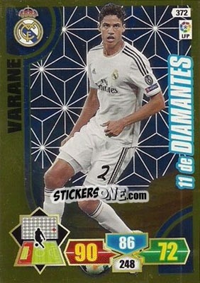 Sticker Varane - Liga BBVA 2013-2014. Adrenalyn XL n. 372 - Panini