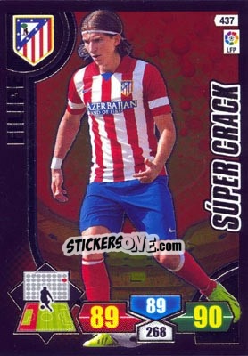 Sticker Filipe Luis - Liga BBVA 2013-2014. Adrenalyn XL n. 437 - Panini