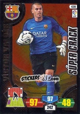 Sticker Víctor Valdés - Liga BBVA 2013-2014. Adrenalyn XL n. 439 - Panini