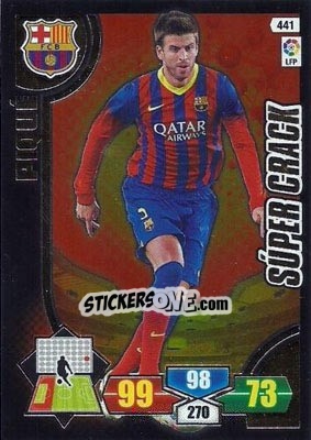 Cromo Piqué - Liga BBVA 2013-2014. Adrenalyn XL - Panini