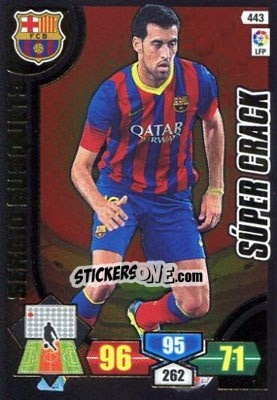 Sticker Sergio Busquets - Liga BBVA 2013-2014. Adrenalyn XL n. 443 - Panini