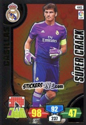 Sticker Casillas - Liga BBVA 2013-2014. Adrenalyn XL n. 445 - Panini