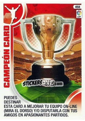 Sticker Campeón card - Liga BBVA 2013-2014. Adrenalyn XL n. 458 - Panini