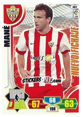 Sticker Mané - Liga BBVA 2013-2014. Adrenalyn XL n. 461 - Panini