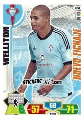 Cromo Welliton - Liga BBVA 2013-2014. Adrenalyn XL - Panini