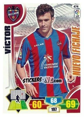 Figurina Víctor - Liga BBVA 2013-2014. Adrenalyn XL - Panini