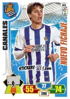 Sticker Canales - Liga BBVA 2013-2014. Adrenalyn XL n. 484 - Panini