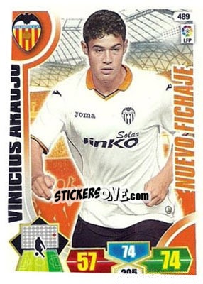 Sticker Vinicius Araujo - Liga BBVA 2013-2014. Adrenalyn XL n. 489 - Panini