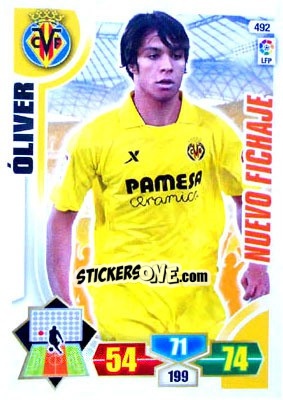 Sticker óliver Torres - Liga BBVA 2013-2014. Adrenalyn XL n. 492 - Panini
