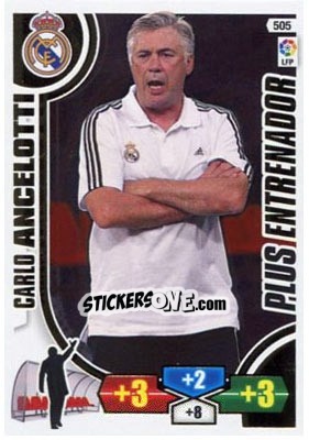 Sticker Carlo Ancelotti - Liga BBVA 2013-2014. Adrenalyn XL n. 505 - Panini