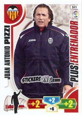 Sticker Juan Antonio Pizzi - Liga BBVA 2013-2014. Adrenalyn XL n. 511 - Panini