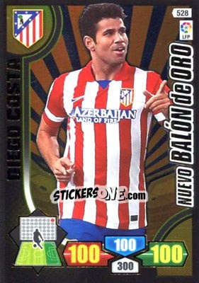 Sticker Diego Costa - Liga BBVA 2013-2014. Adrenalyn XL n. 528 - Panini