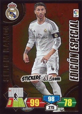 Sticker Sergio Ramos - Liga BBVA 2013-2014. Adrenalyn XL n. LE-SR - Panini