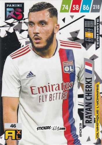 Figurina Rayan Cherki - Fifa 365 2022 - Rising Stars n. 46 - Panini