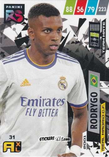 Cromo Rodrygo - Fifa 365 2022 - Rising Stars n. 31 - Panini