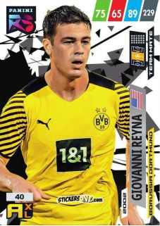 Figurina Giovanni Reyna - Fifa 365 2022 - Rising Stars n. 40 - Panini