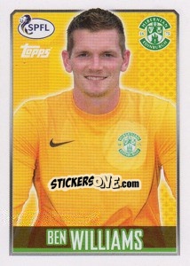 Sticker Ben Williams - Scottish Professional Football League 2013-2014 - Topps