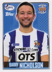 Sticker Barry Nicholson - Scottish Professional Football League 2013-2014 - Topps