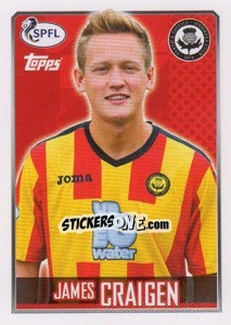 Sticker James Craigen - Scottish Professional Football League 2013-2014 - Topps