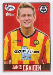 Cromo James Craigen - Scottish Professional Football League 2013-2014 - Topps