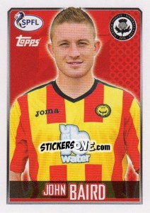 Sticker John Baird - Scottish Professional Football League 2013-2014 - Topps