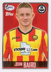 Cromo John Baird - Scottish Professional Football League 2013-2014 - Topps