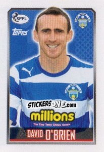 Sticker David O'Brien - Scottish Professional Football League 2013-2014 - Topps