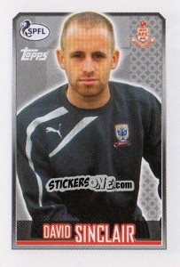 Sticker David Sinclair - Scottish Professional Football League 2013-2014 - Topps