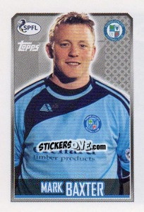 Sticker Mark Baxter - Scottish Professional Football League 2013-2014 - Topps