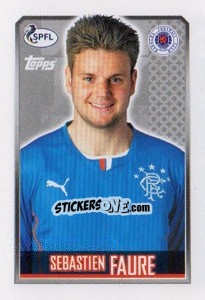 Sticker Sebastien Faure - Scottish Professional Football League 2013-2014 n. 431 - Topps