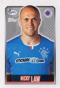 Sticker Nicky Law - Scottish Professional Football League 2013-2014 n. 436 - Topps