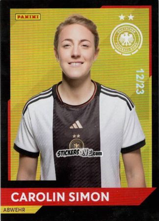 Cromo Carolin Simon - DFB-Frauen 2023
 n. 27g - Panini