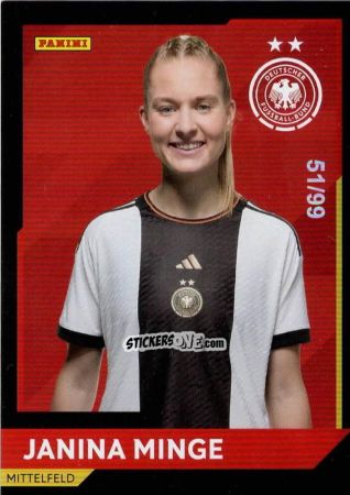 Sticker Janina Minge - DFB-Frauen 2023
 n. 21r - Panini