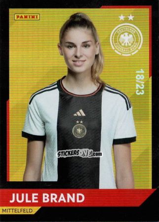 Sticker Jule Brand - DFB-Frauen 2023
 n. 3g - Panini