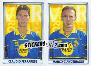 Figurina Ferrarese / Giandebiaggi  - Calcio 1998-1999 - Merlin