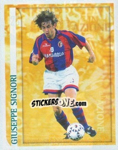 Figurina Giuseppe Signori (Superstars in Azione) - Calcio 1998-1999 - Merlin