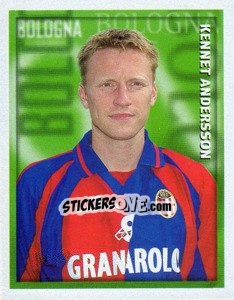 Figurina Kennet Andersson - Calcio 1998-1999 - Merlin